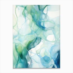 Abstract Blue And Green Smoke Canvas Print