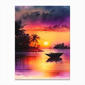 The Siargao Philippines Watercolour Canvas Print