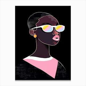 Black Girl With Sunglasses Canvas Print