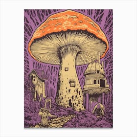 Purple Mushroom 4 Canvas Print