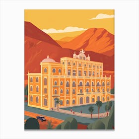 Lima Peru Travel Illustration 3 Canvas Print