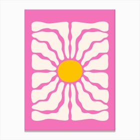 Boho Flower Pink Print Canvas Print