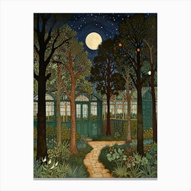 william morris Garden At Night 1 Canvas Print