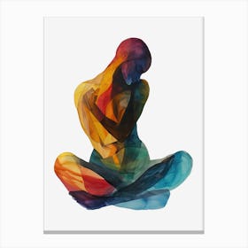 Colorful Abstract Painting Of Woman Body Canvas Print