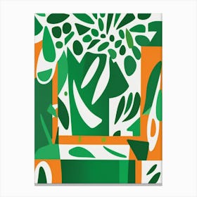 matisse green floral art Canvas Print