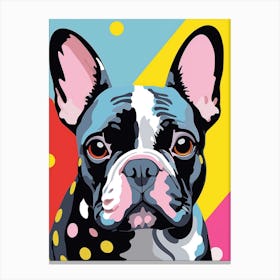 Pop Art Graphic Novel Style Boston Terrier 3 Canvas Print