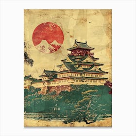 Himeji Jo Japan Mid Century Modern 1 Canvas Print