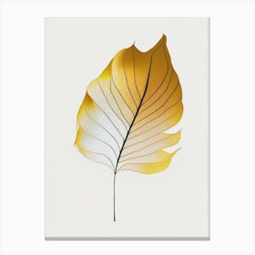 Marigold Leaf Abstract 4 Canvas Print