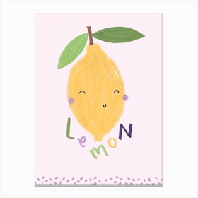 Cute Lemon Nursery Baby And Kids Canvas Print