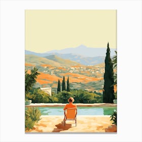 Vacation By The Pool 5 Canvas Print