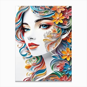 Paper Cut Art Canvas Print