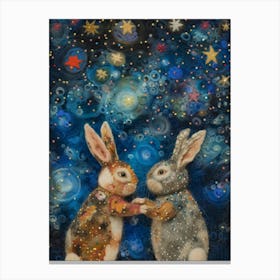 Rabbits In The Stars Canvas Print