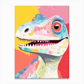 Colourful Dinosaur Eotyrannus 2 Canvas Print