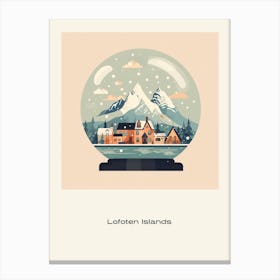 Lofoten Islands Norway Snowglobe Poster Canvas Print