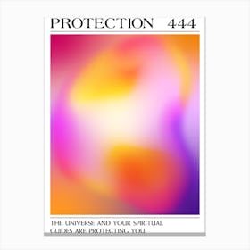 Protection, Angel Number 444, Aura Gradient Canvas Print