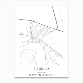 Laplace,United States Minimalist Map Stampe su tela