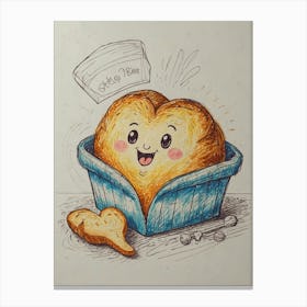 Heart Shaped Bread 4 Canvas Print