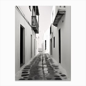 Crete, Greece, Photography In Black And White 3 Canvas Print