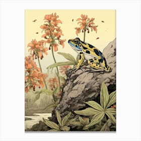 Poison Dart Frog Japanese Style Illustration 5 Canvas Print