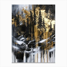 Black And Gold Painting 13 Canvas Print