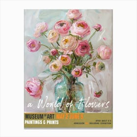 A World Of Flowers, Van Gogh Exhibition Ranunculus 1 Canvas Print