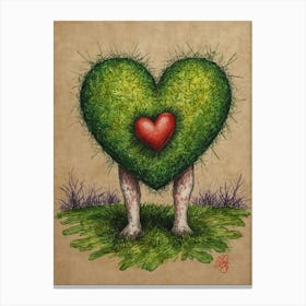 Heart Of Grass 2 Canvas Print