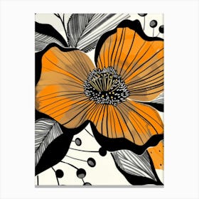 Orange Flower 3 Canvas Print