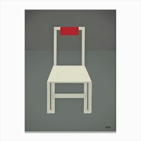 Minimal – White Bauhaus  Chair Canvas Print
