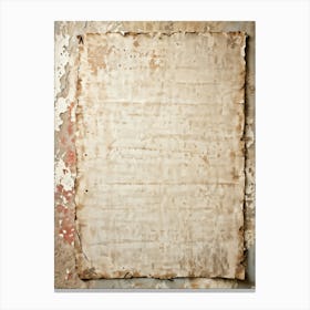 Ancient Weathered Sheet Of Old Canvas Resting On A Vintage Wall Clean And Empty With A Seamless P (1) Canvas Print