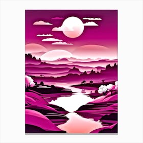 Pink Landscape Canvas Print