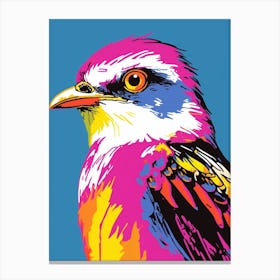 Andy Warhol Style Bird Cuckoo 3 Canvas Print