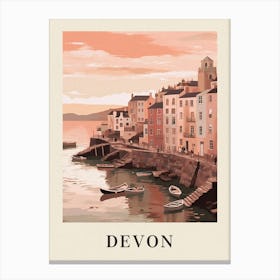 Vintage Travel Poster Devon Canvas Print