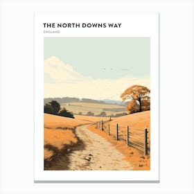 The North Downs Way England 2 Hiking Trail Landscape Poster Canvas Print