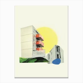 City Sun Collage Canvas Print