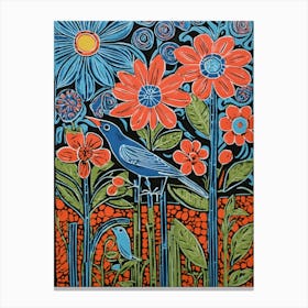 Bird In The Garden 2 Canvas Print