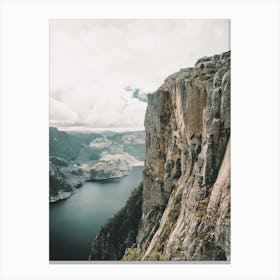 Mountain Above Fjord Canvas Print