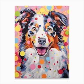 Australian Shepherd Pop Art Inspired 2 Canvas Print