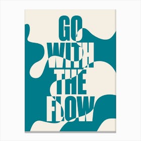 Go With The Flow (teal) Canvas Print