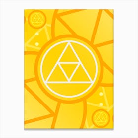 Geometric Abstract Glyph in Happy Yellow and Orange n.0026 Canvas Print
