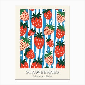 Marche Aux Fruits Strawberries Fruit Summer Illustration 3 Canvas Print