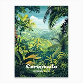 Corcovado National Park Costa Rica Nature Travel Art Illustration Toile