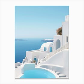 Hotel in Santorini Greece Canvas Print