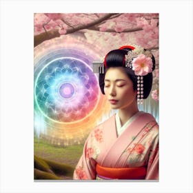 Creativel Geisha Illustration 126 Canvas Print