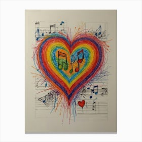 Heart Of Music 30 Canvas Print