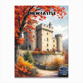 Newcastle Retro Vintage Travel V 04 Canvas Print