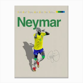 Neymar Inspired 1 Canvas Print