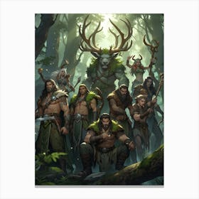 Druids In The Forest Canvas Print