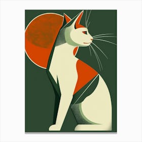 Cat In The Moonlight 5 Canvas Print