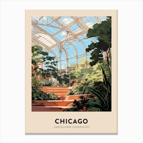 Garfield Park Conservatory Chicago Travel Poster Canvas Print
