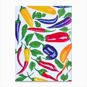 Chili Pepper Marker vegetable Canvas Print